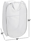 Handy Laundry Mesh Popup Hamper – 2-Pack Foldable Lightweight Basket for Washing – Durable Clothing Storage for Kids Room, Students College Dorm, Home, Travel & Camping – White Pop-up Clothes Hamper