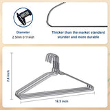 SPECILITE Wire Hangers 100 Pack, Metal Wire Clothes Hanger Bulk for Coats, Space Saving Metal Hangers Non Slip 16 Inch 12 Gauge Ultra Thin for Standard Size Suits, Shirts, Pants, Skirts