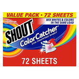 Shout Color Catcher Sheets for Laundry, Maintains Clothes Original Colors, 72 Count