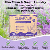 CLEARALIF Laundry Detergent Sheets, Up to 360 Loads, Fresh Lavender, liquidless, Eco-Friendly, Zero Waste, Save Space, Travel Laundry Strips for HE Machine