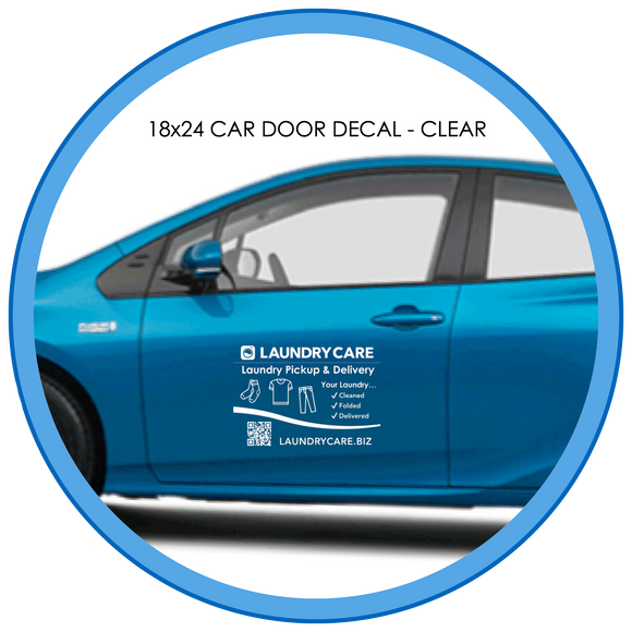 18x24 Car Door Decal - CLEAR