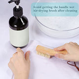 BFWood Laundry Stain Brush, Natural Soft Boar Bristle for Scrubbing Out Tough Stains on Delicate Fabrics, Knits, Cotton, Linens, No Damage