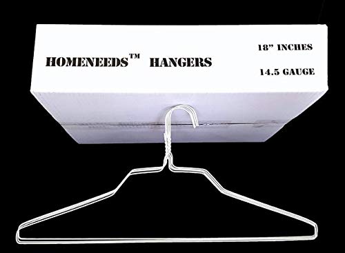 100 White Wire Hangers 18 Standard White Clothes Hangers (100, White) –  Laundry Care Marketplace