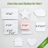 Dry Erase Sticky Notes. Reusable Whiteboard Stickers 3"x3" 12 Pack. Suitable for All Smooth Surface. Great for Labels, Lists, Reminders and Decals. Washable, Removable and Eco-Friendly