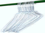 100 White Wire Hangers 18" Standard White Clothes Hangers (100, White)