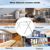 Sillars Clothes Drying Rack, 79 inches Laundry Drying Rack Clothing Foldable & Collapsible Stainless Steel Heavy Duty Clothing Drying Rack with Windproof Hooks for Indoor Outdoor