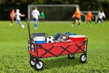Mac Sports WTCX-201 Extended Collapsible Folding Outdoor Utility Wagon, Red