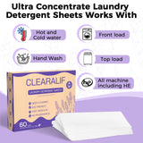 CLEARALIF Laundry Detergent Sheets, Up to 360 Loads, Fresh Lavender, liquidless, Eco-Friendly, Zero Waste, Save Space, Travel Laundry Strips for HE Machine