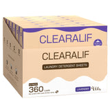 CLEARALIF Laundry Detergent Sheets, Up to 360 Loads, Fresh Lavender, liquidless, Eco-Friendly, Zero Waste, Save Space, Travel Laundry Strips for HE Machine
